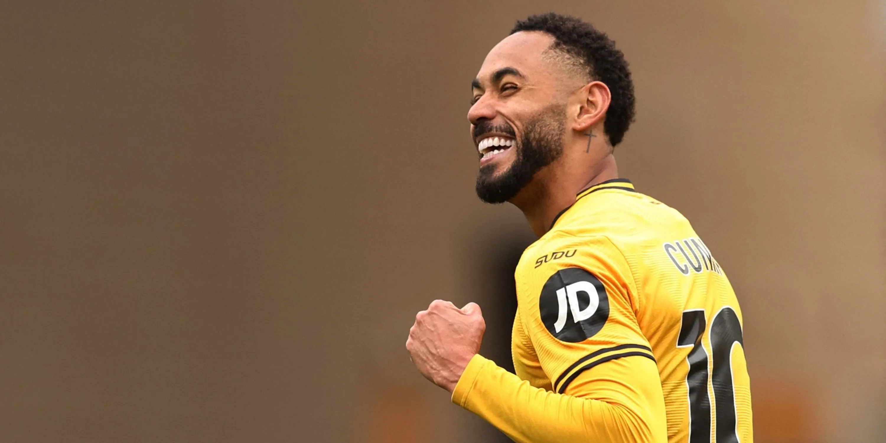 Tiền đạo Matheus Cunha ăn mừng bàn thắng cho Wolves, mục tiêu của Man Utd