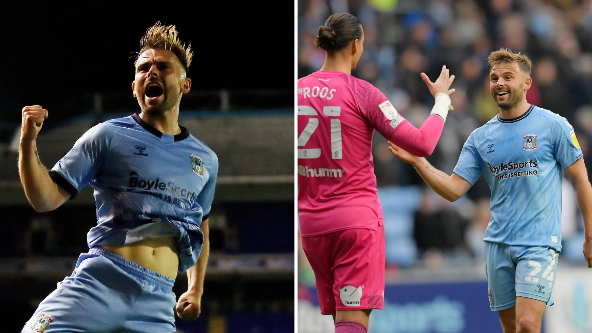 Tiền đạo Matt Godden trong màu áo Coventry City