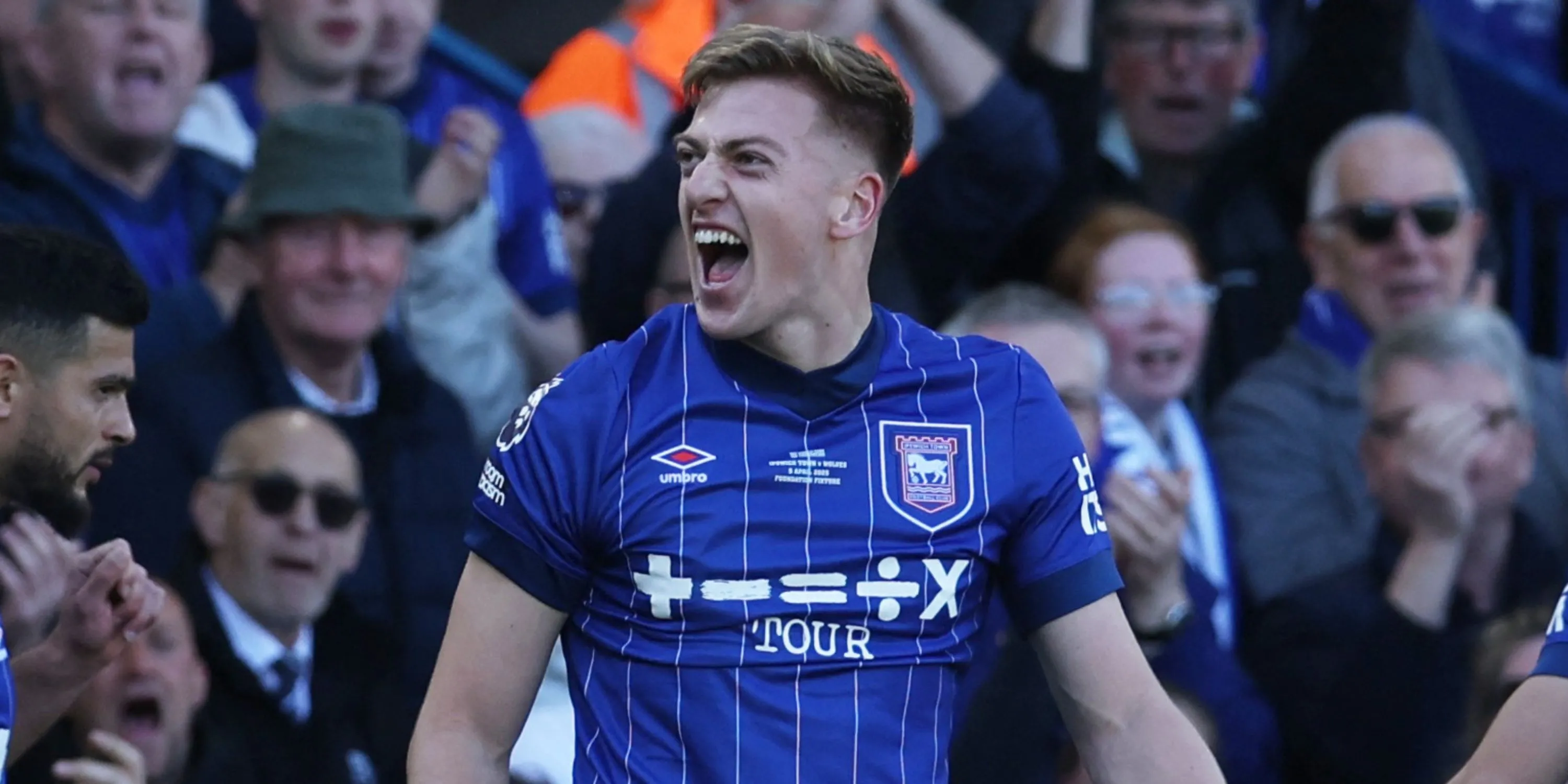 Liam Delap khi còn thi đấu cho Ipswich Town tại Premier League