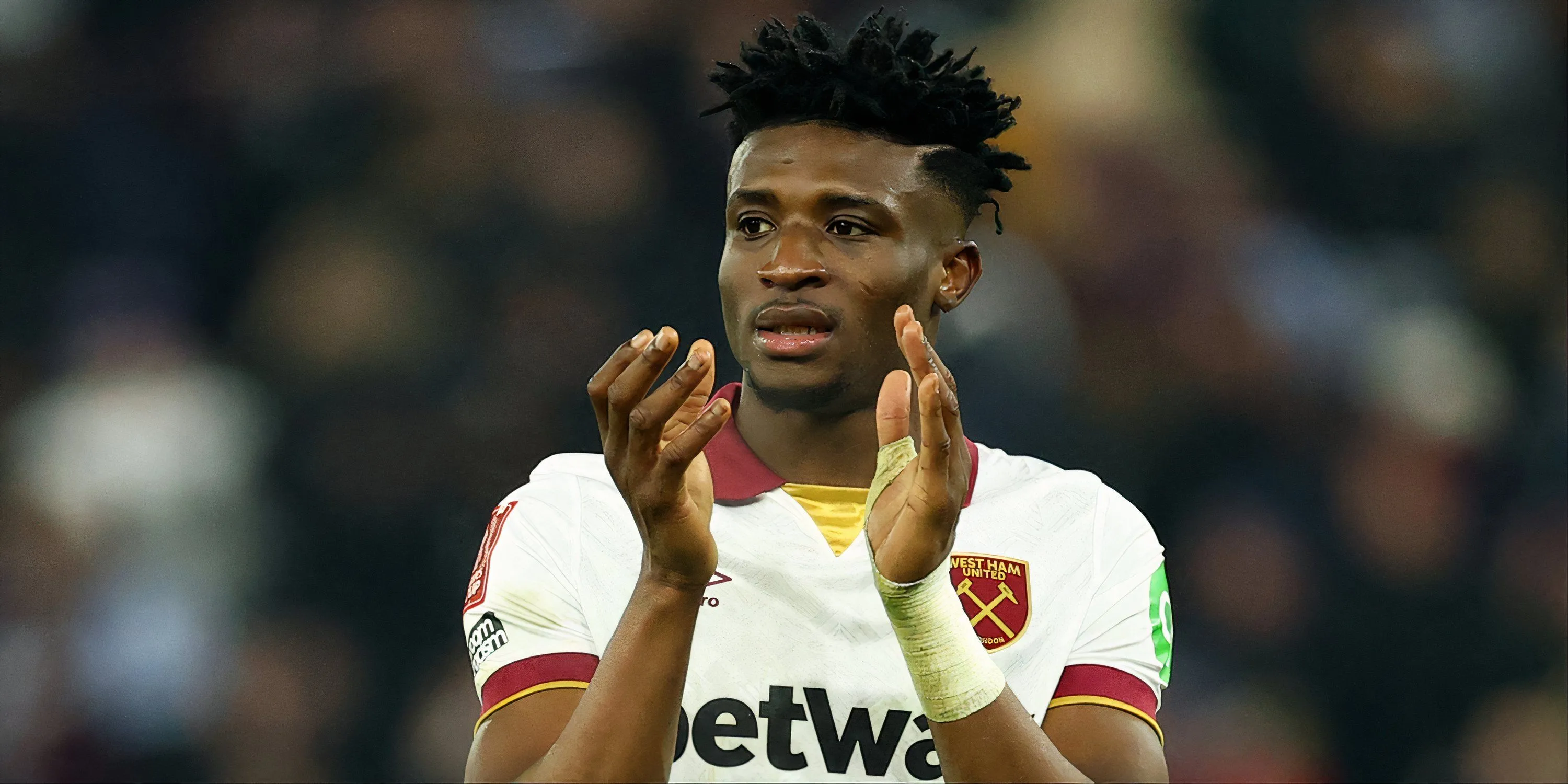 Mohammed Kudus trong màu áo West Ham, cầu thủ Chelsea đang theo đuổi