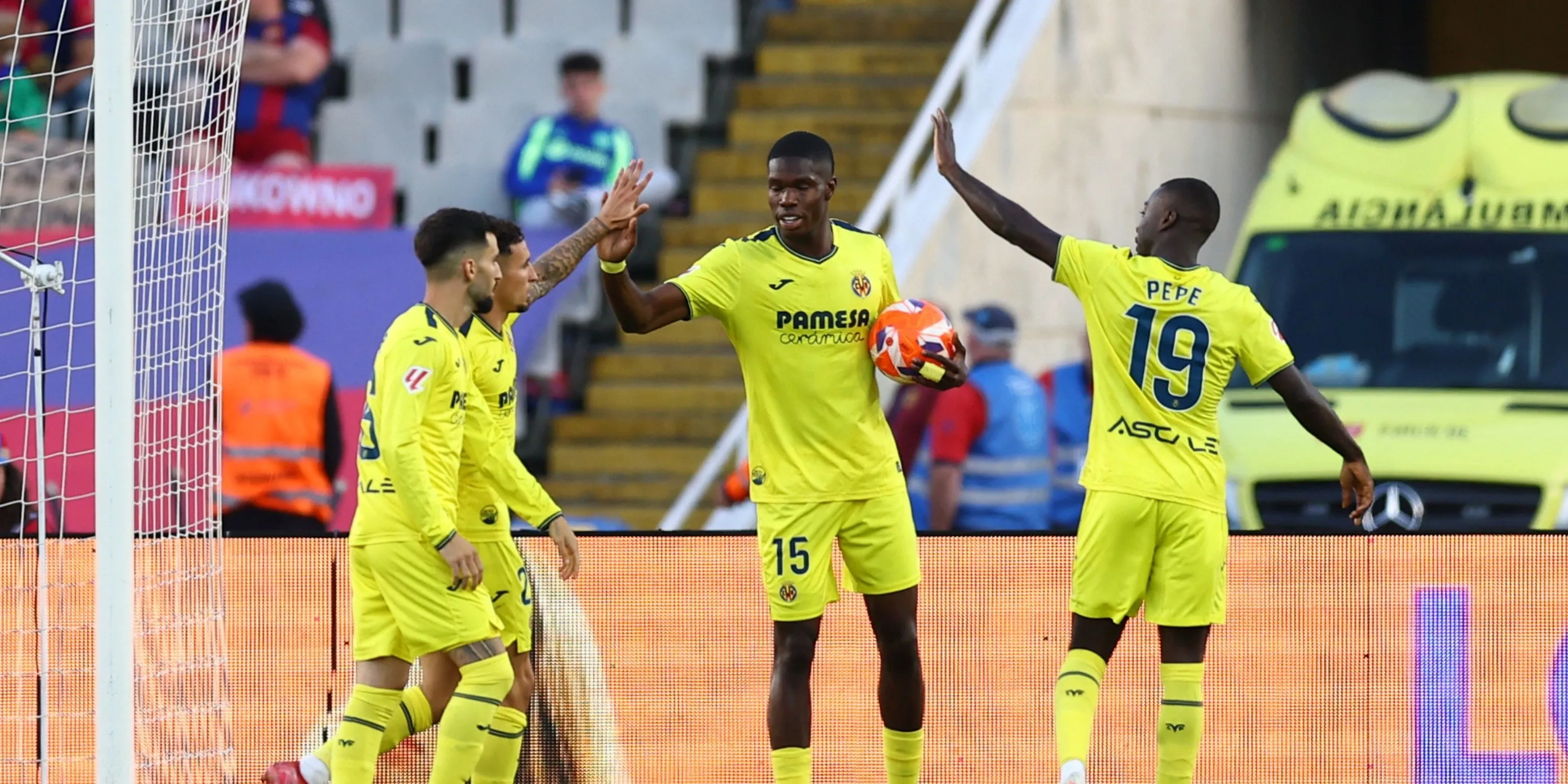 Thierno Barry trong màu áo Villarreal, cầu thủ vừa gia nhập Everton với giá 27 triệu bảng