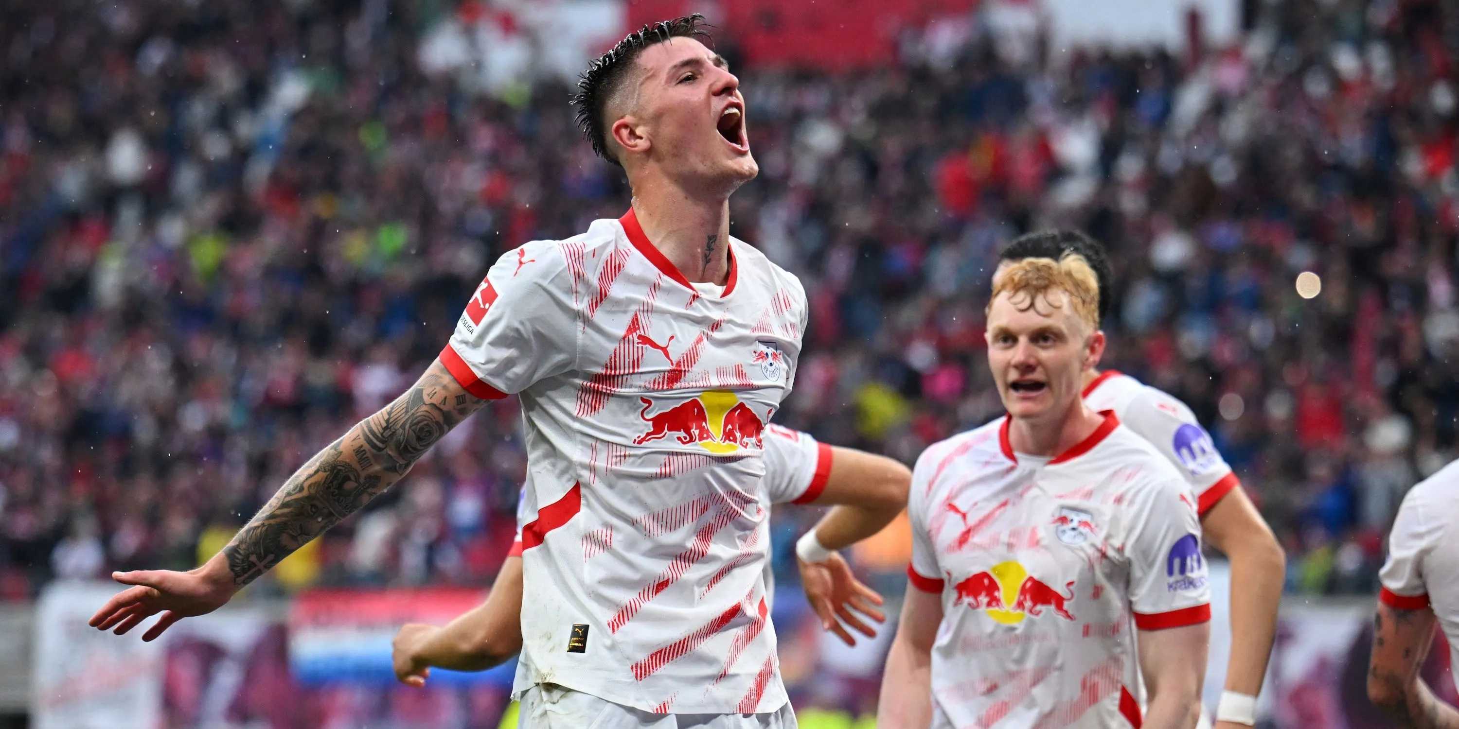 Tiền đạo Benjamin Sesko của RB Leipzig, mục tiêu tấn công ban đầu từng được Arsenal theo đuổi trước khi chuyển hướng sang Viktor Gyokeres