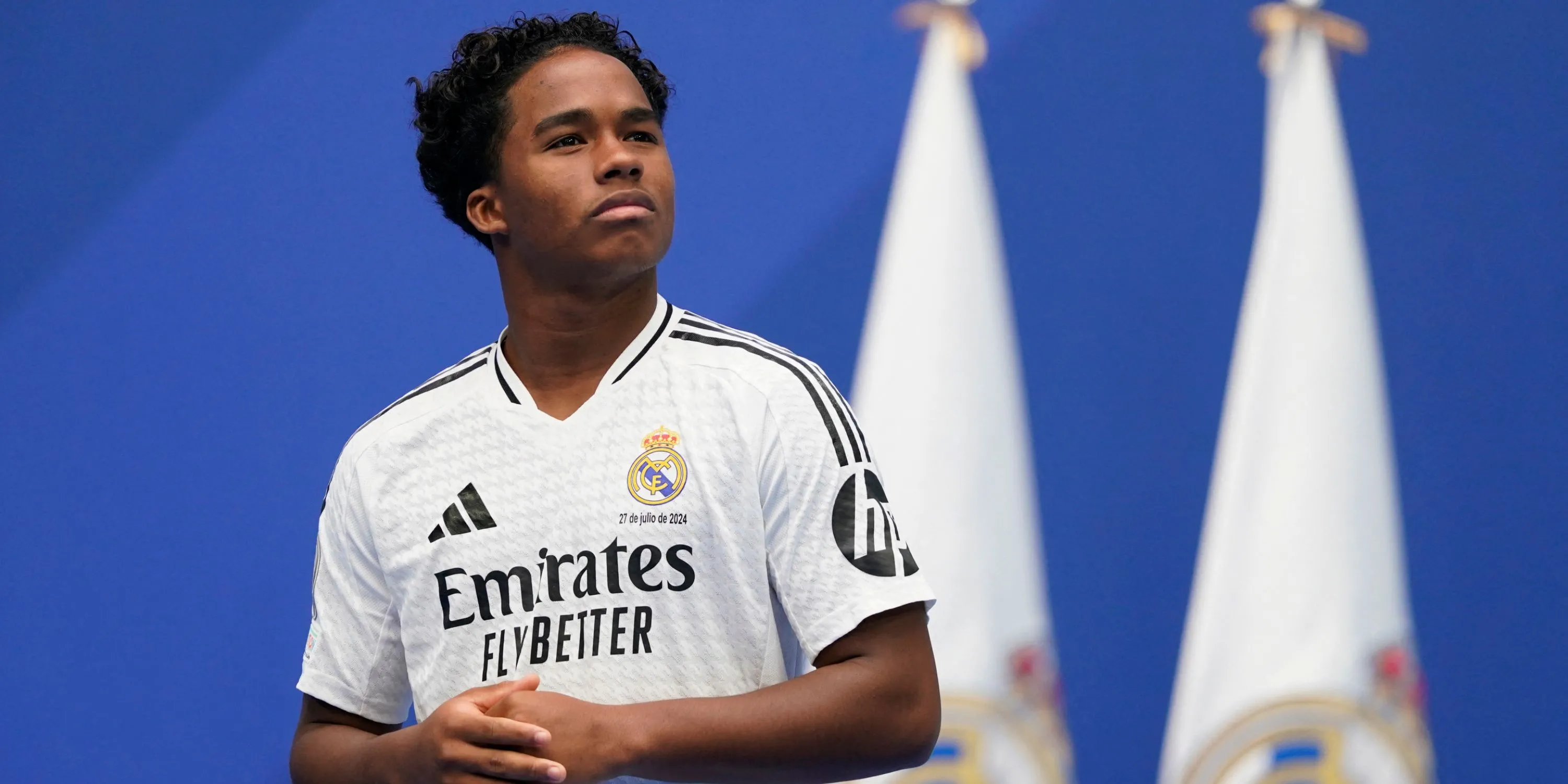 Tiền đạo Endrick trong buổi ra mắt chính thức tại Real Madrid