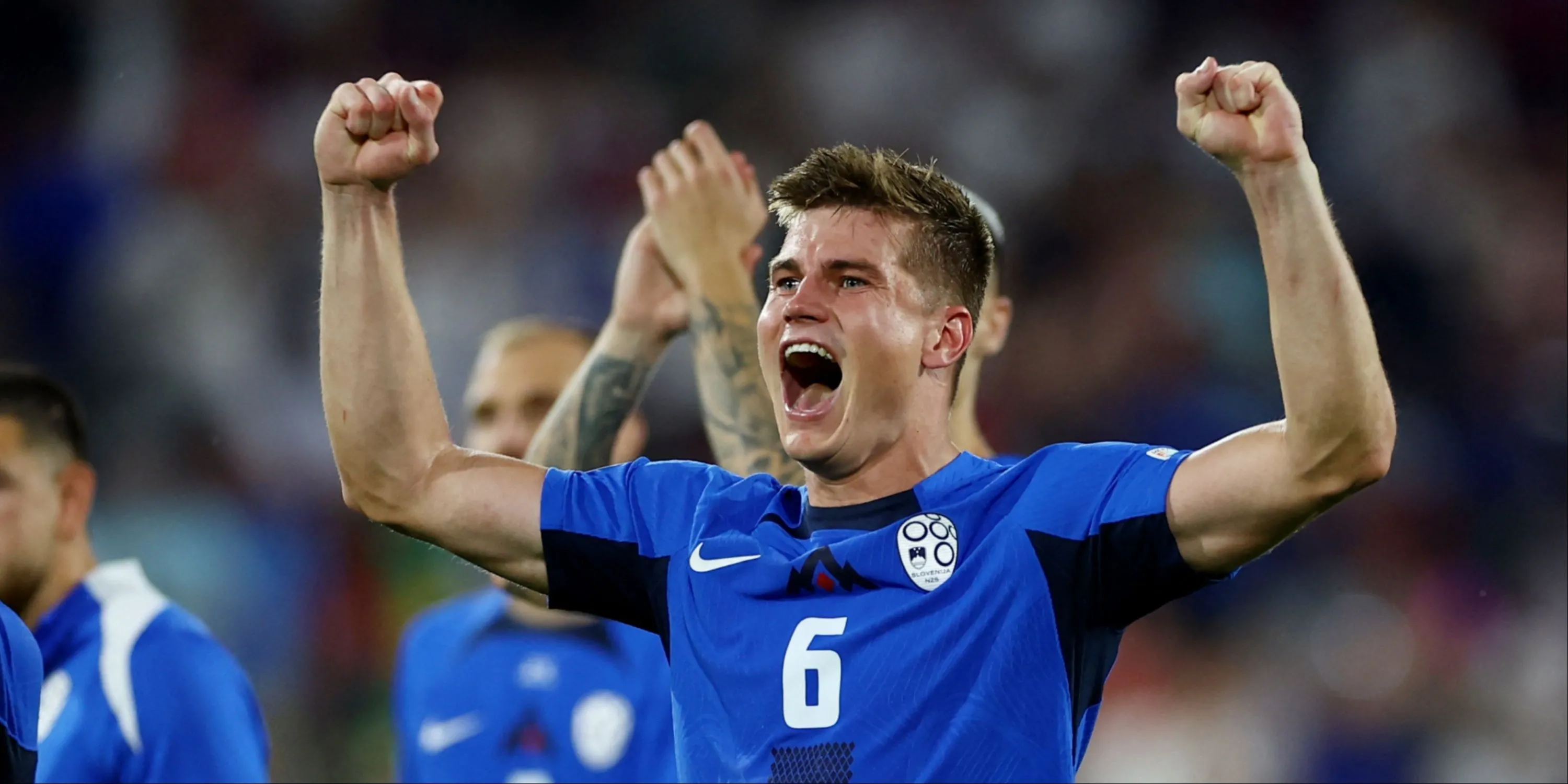 Trung vệ Jaka Bijol thi đấu cho đội tuyển Slovenia tại Euro 2024, cầu thủ là một trong những tân binh của Leeds United