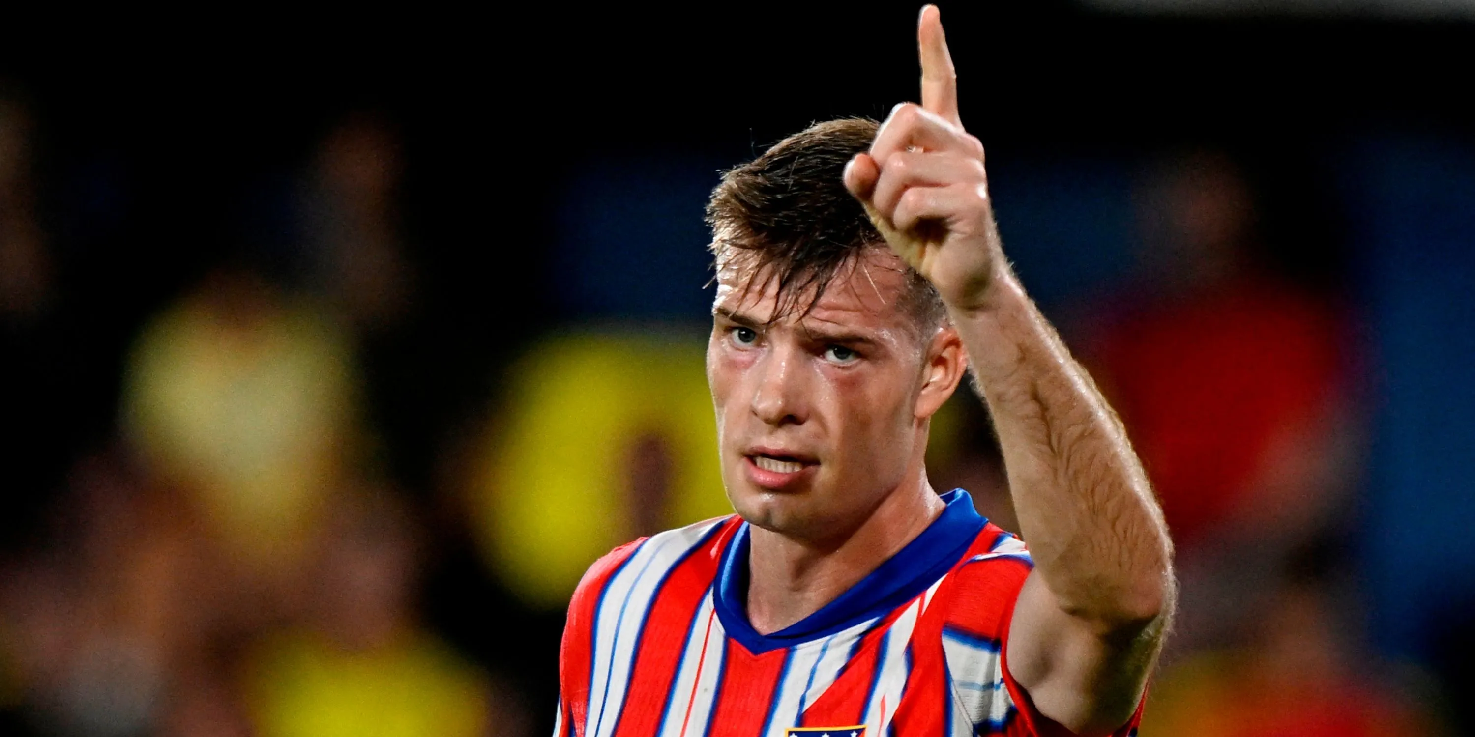 Tiền đạo Alexander Sorloth ăn mừng bàn thắng trong màu áo Atletico Madrid, mục tiêu chuyển nhượng của Newcastle